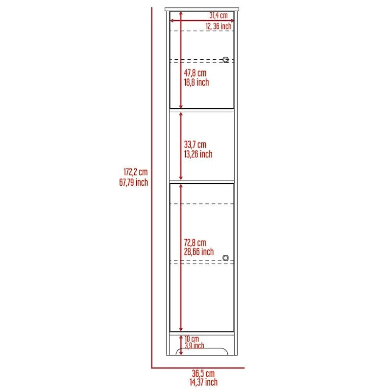Ibis, meuble de rangement en lin de 14 po de large avec portes doubles, 4 étagères intérieures et 2 armoires