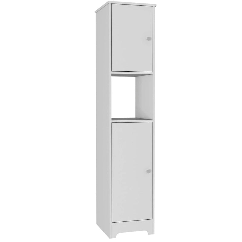 Ibis, meuble de rangement en lin de 14 po de large avec portes doubles, 4 étagères intérieures et 2 armoires