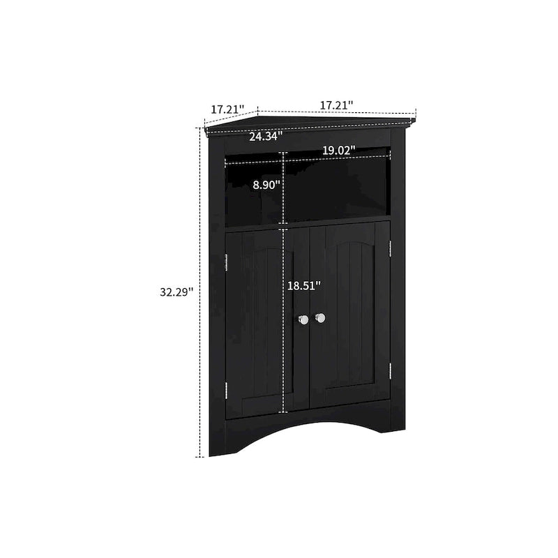Meuble d'angle de rangement en bois, classique et élégant, pour usage intérieur