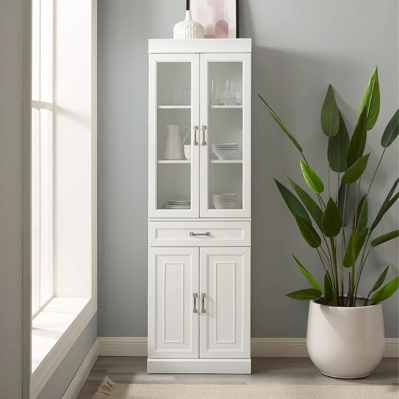 Crosley Stanton, buffet avec porte vitrée – 36,8x60,3x198 cm