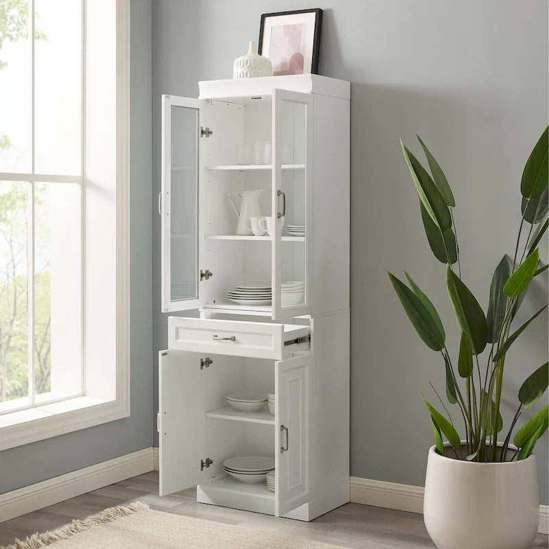 Crosley Stanton, buffet avec porte vitrée – 36,8x60,3x198 cm