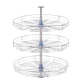 Dowell Lazy Susan 18 Diameter - 360 Degree Triple Rack Stainless Steel