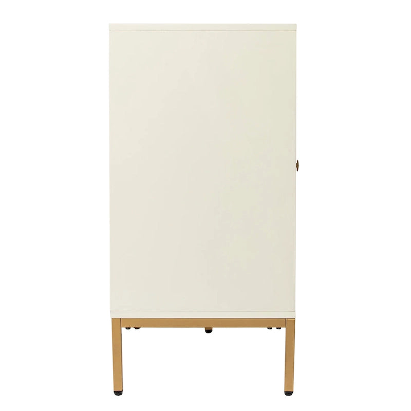 SEI Furniture Maubert Armoire en bois contemporain avec détails dorés