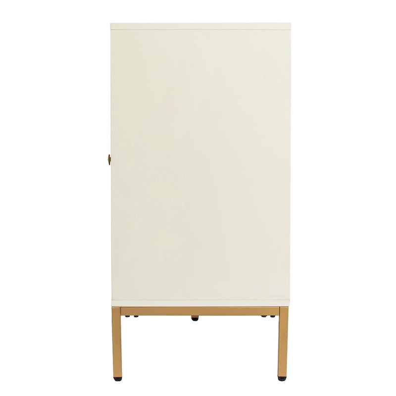 SEI Furniture Maubert Armoire en bois contemporain avec détails dorés