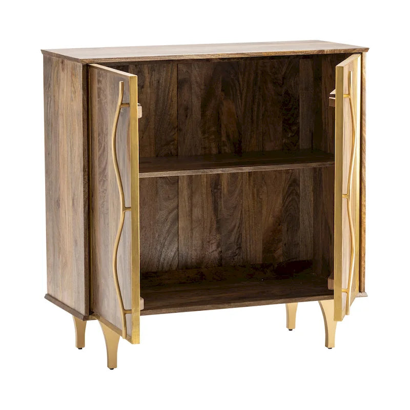 Armoire 2 portes en bois de manguier Wentworth - 40 x 16 x 40