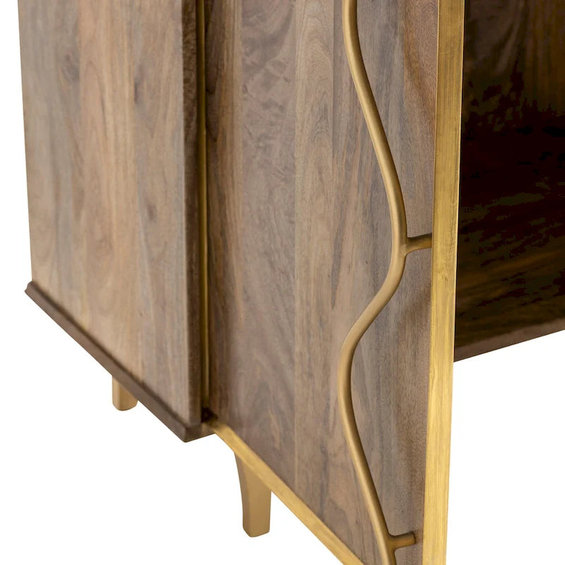 Armoire 2 portes en bois de manguier Wentworth - 40 x 16 x 40