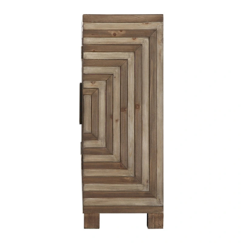 Meuble console géométrique bicolore Layton Uttermost