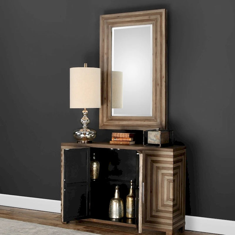 Meuble console géométrique bicolore Layton Uttermost