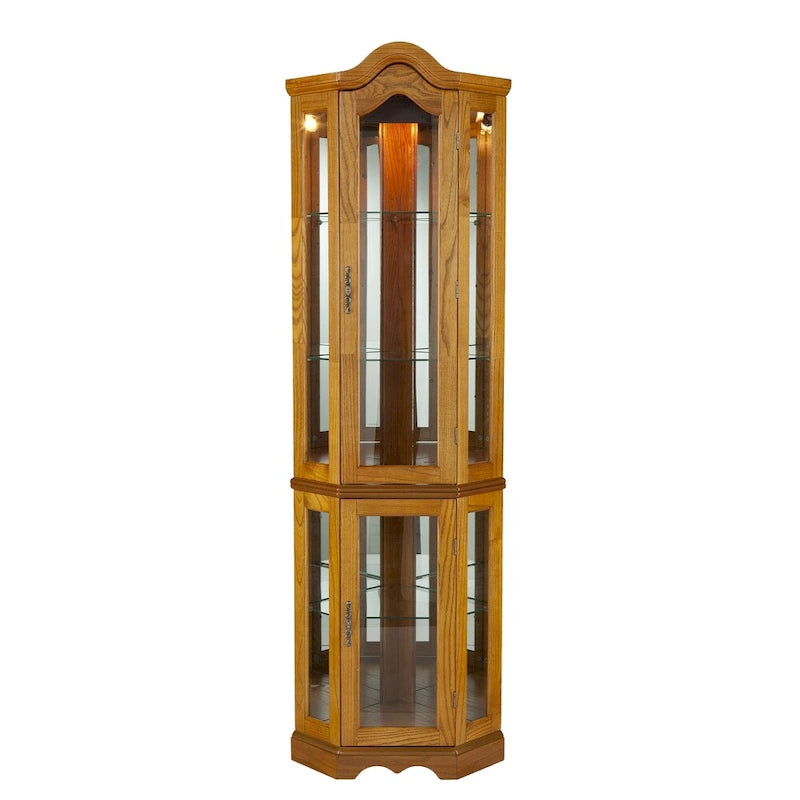 Meuble d'exposition lumineux Sebbar Oak de SEI Furniture