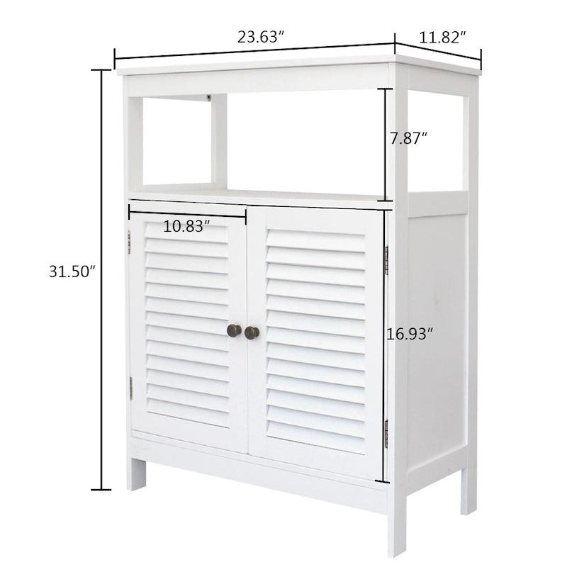 Meuble de salle de bain à deux portes FCH de 31,5 pouces blanc