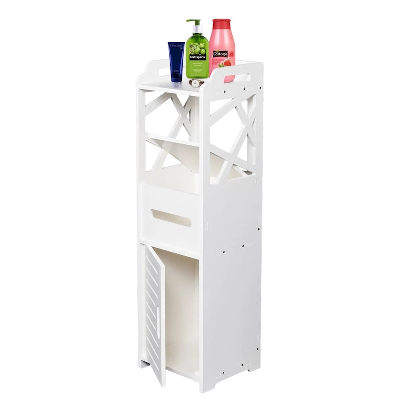 Meuble de rangement de salle de bain à 3 niveaux sur pied
