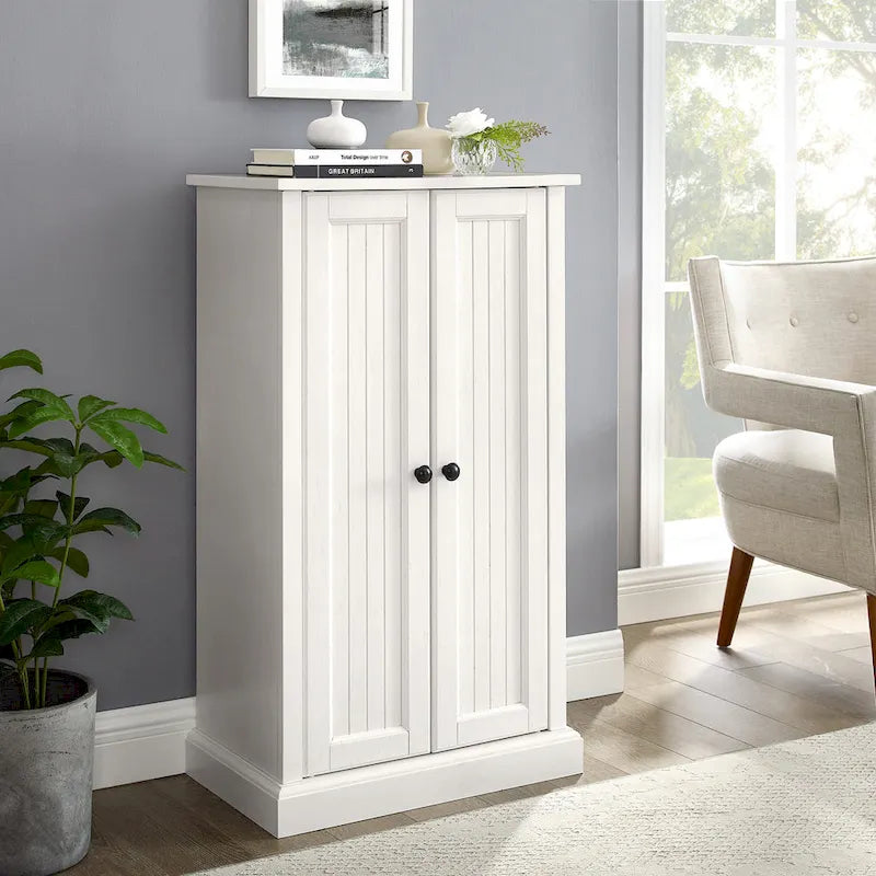 Meuble d'appoint blanc vieilli Crosley Seaside