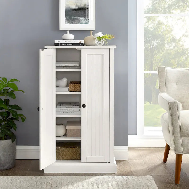 Meuble d'appoint blanc vieilli Crosley Seaside
