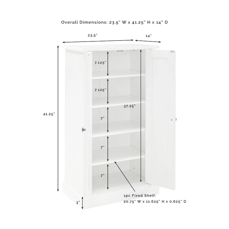 Meuble d'appoint blanc vieilli Crosley Seaside