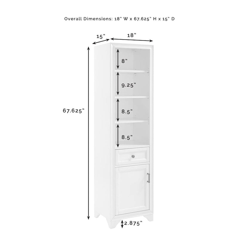 Armoire en lin Tara Crosley gris vintage