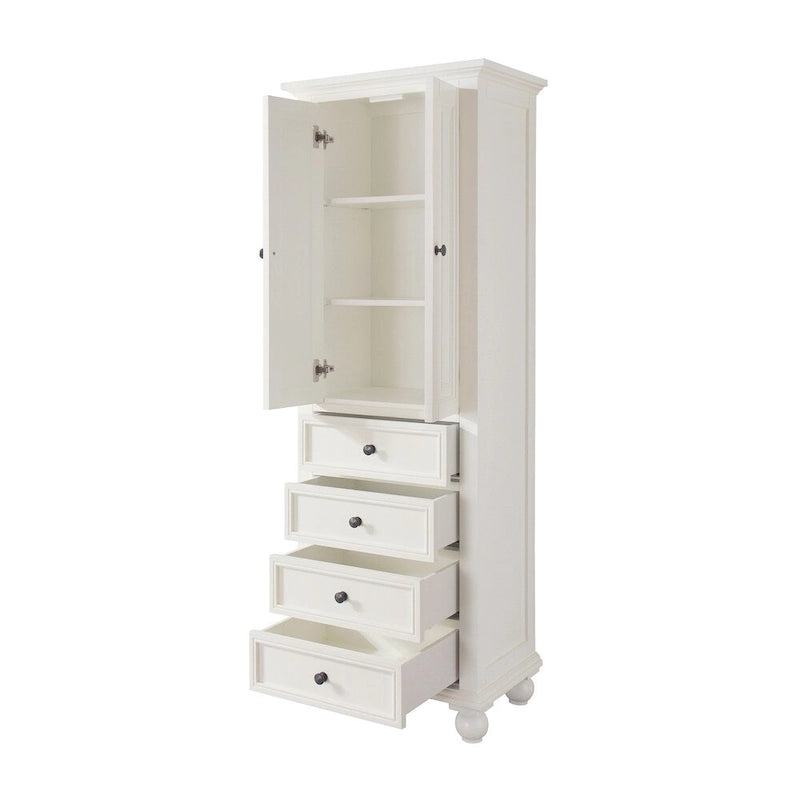 Avanity Thompson, Armoire à Linge 24 Pouces, Fini Blanc Français - 24W x 68H