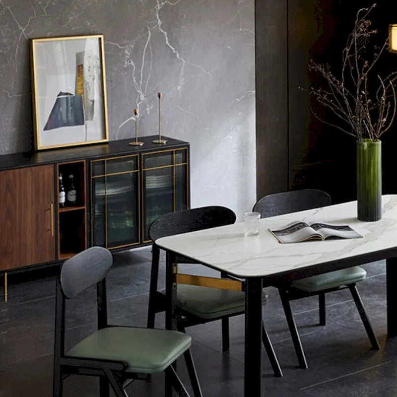 55.12 Buffet-Bahut Moderne Milieu de Siècle 3 Portes, Cadre en Bois Massif Multicouche, Placage Noyer, Entièrement Assemblé - 55.12