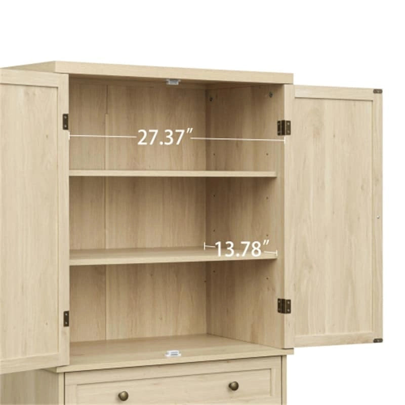 Armoire 4 portes 1 tiroir, avec 4 étagères intérieures réglables, meuble de rangement