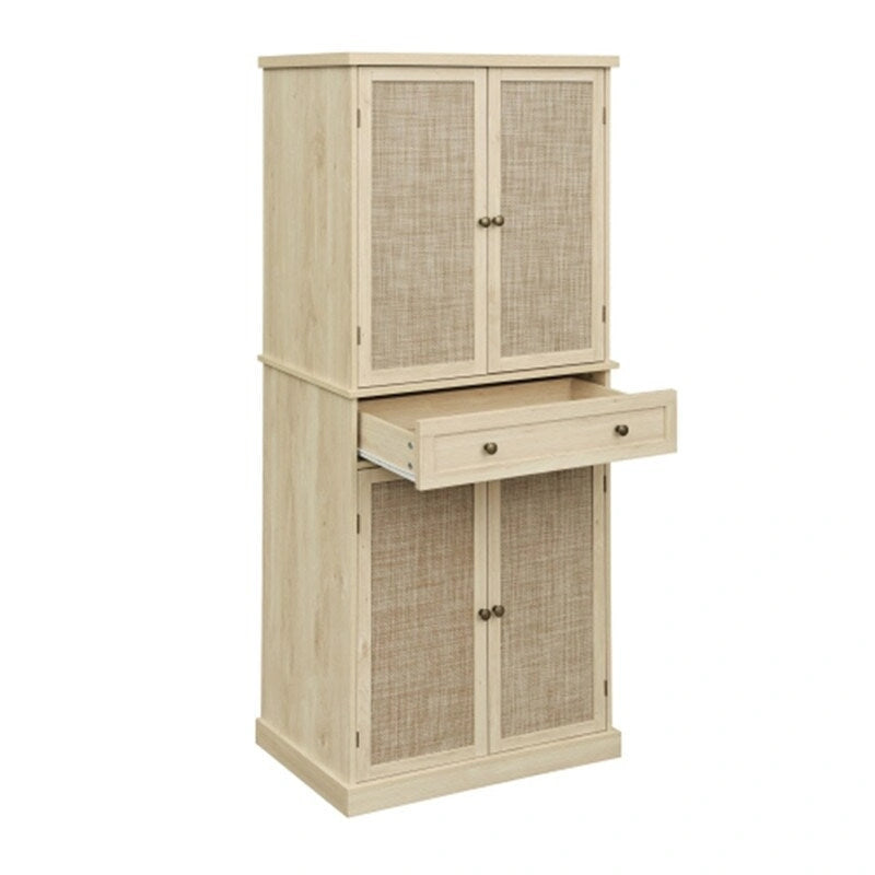 Armoire 4 portes 1 tiroir, avec 4 étagères intérieures réglables, meuble de rangement