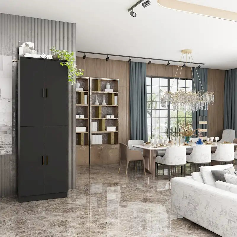 70,9H Buffet avec rangement et étagère réglable