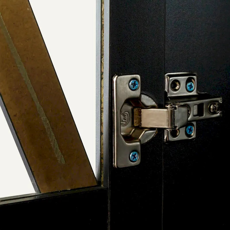 Armoire de rangement de garde-manger avec portes vitrées