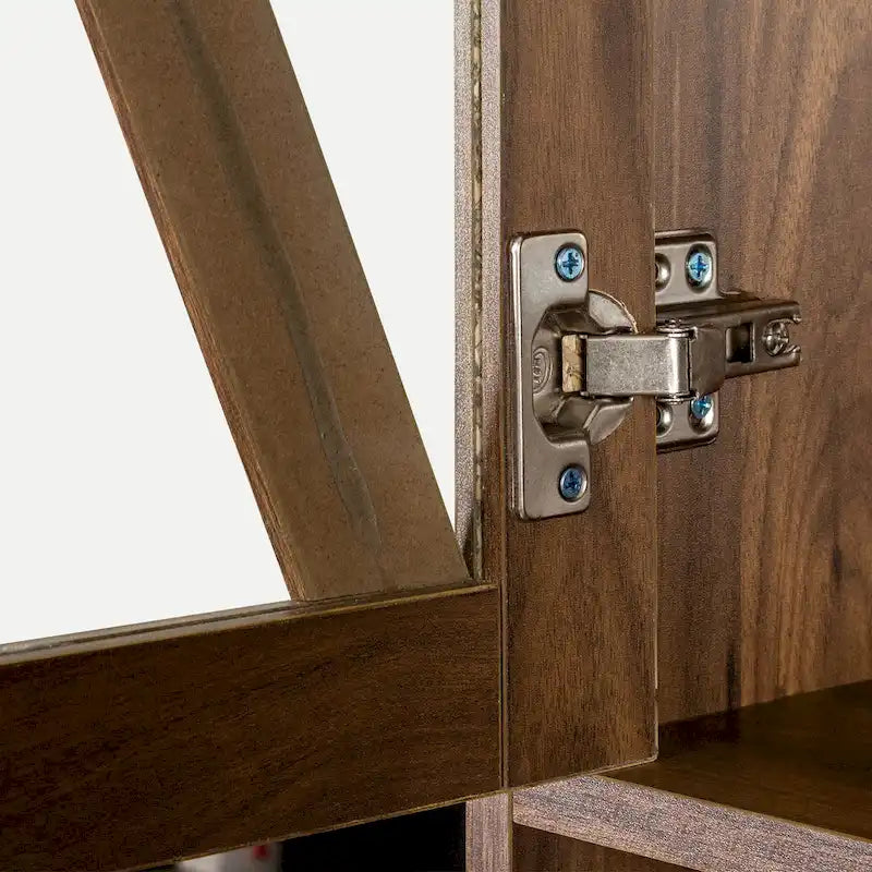 Armoire de rangement de garde-manger avec portes vitrées