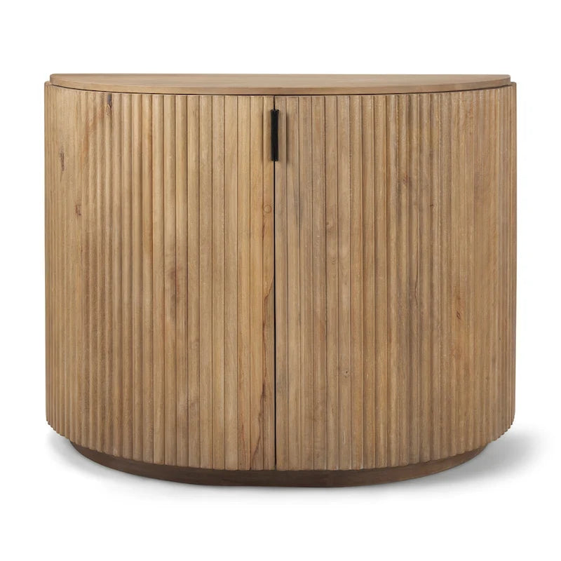 Meuble d'appoint Terra en bois massif marron clair