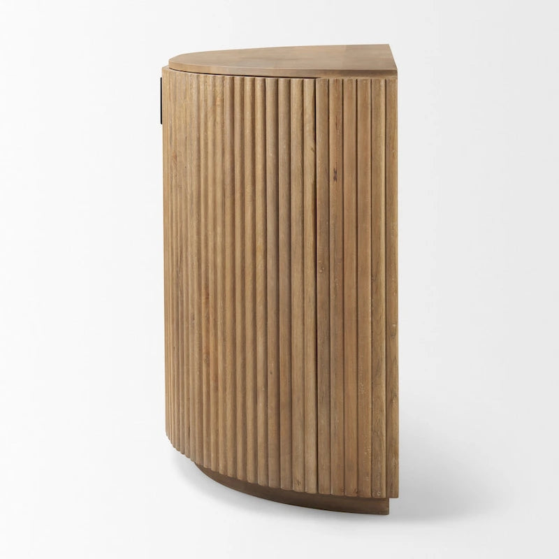 Meuble d'appoint Terra en bois massif marron clair