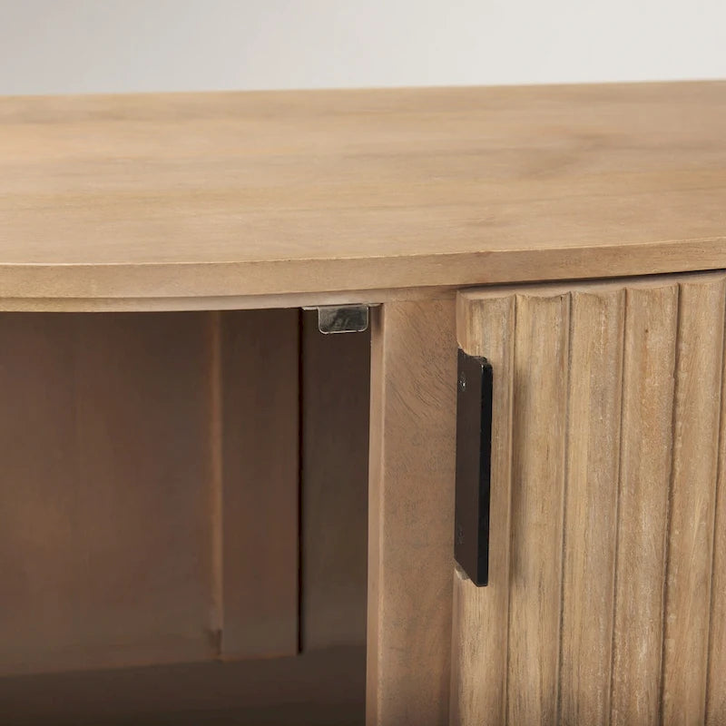 Meuble d'appoint Terra en bois massif marron clair