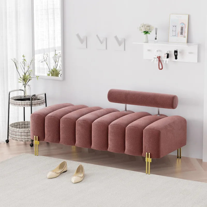Ouyessir 52.2 Banquette de fenêtre moderne capitonnée avec dossier réglable