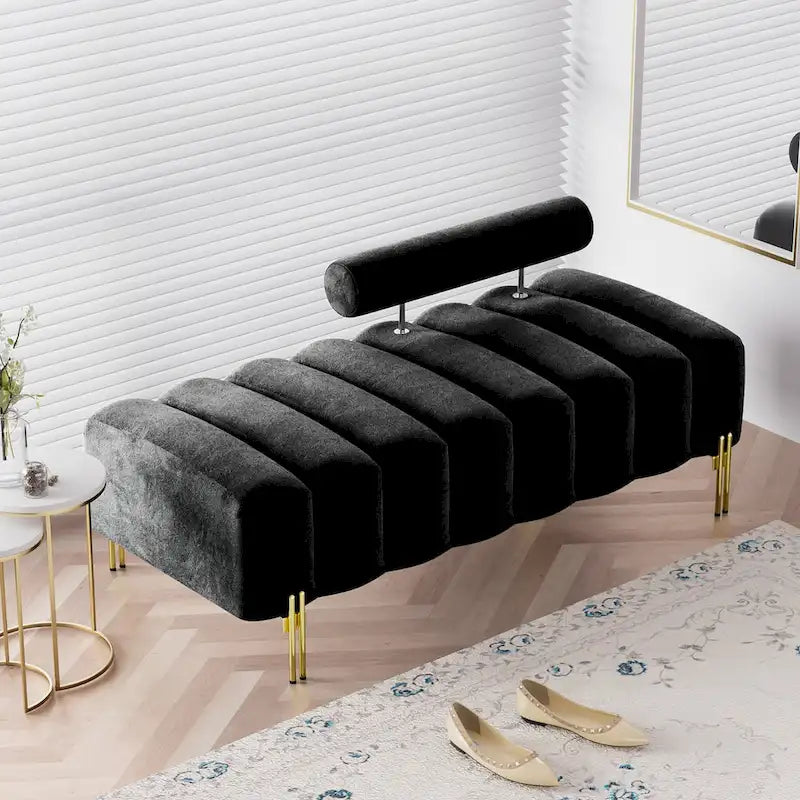 Ouyessir 52.2 Banquette de fenêtre moderne capitonnée avec dossier réglable