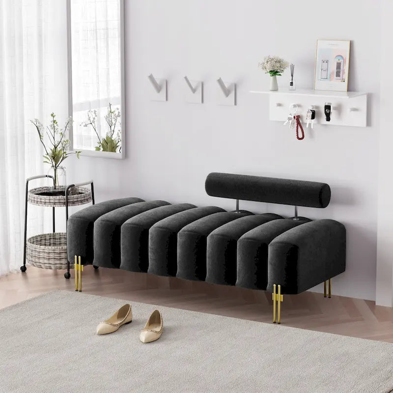 Ouyessir 52.2 Banquette de fenêtre moderne capitonnée avec dossier réglable