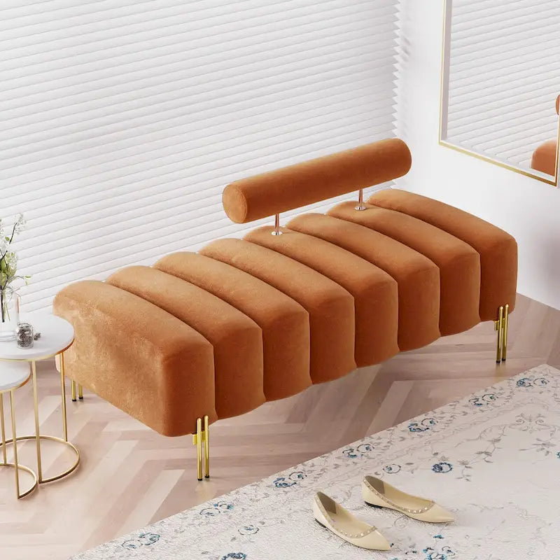 Ouyessir 52.2 Banquette de fenêtre moderne capitonnée avec dossier réglable