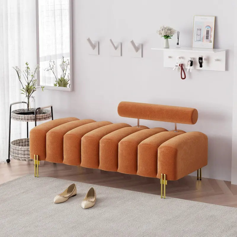 Ouyessir 52.2 Banquette de fenêtre moderne capitonnée avec dossier réglable