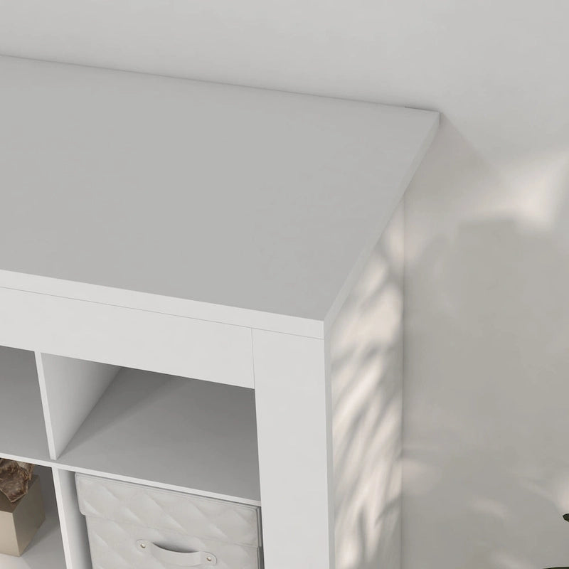 HOMCOM Meuble à chaussures de 180 cm de haut pour entrée, Organiseur de rangement pour chaussures étroit, Blanc