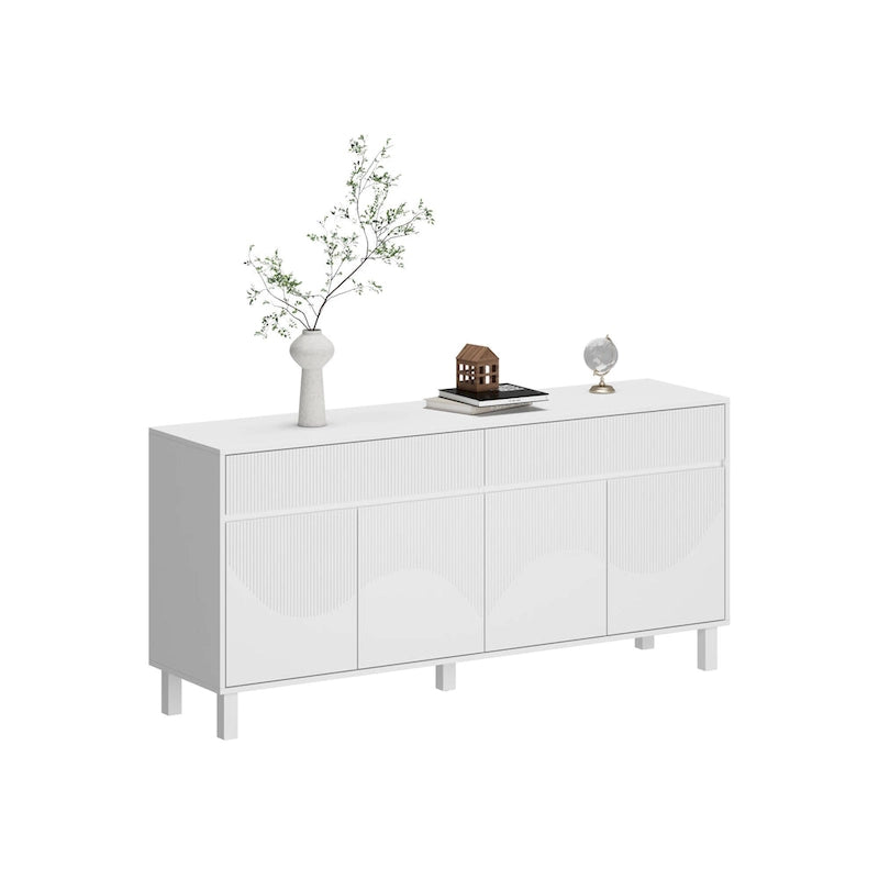 Buffet Bibliothèque Laqué Polyvalent pour Organisateur de Maison 63W - 63