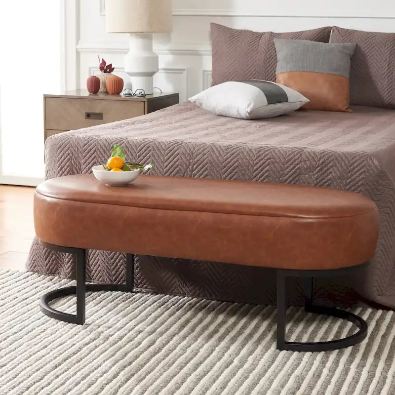 Banc ovale SAFAVIEH Sannie - 50 L x 20 P x 19 H - 50Lx20Px19H
