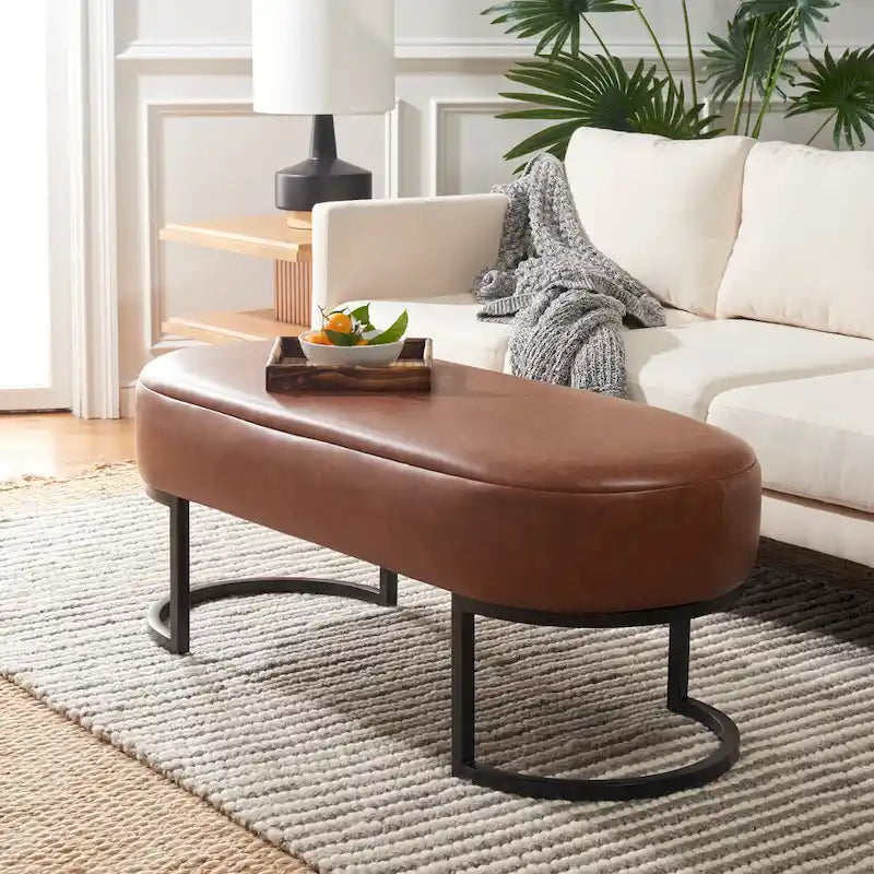 Banc ovale SAFAVIEH Sannie - 50 L x 20 P x 19 H - 50Lx20Px19H