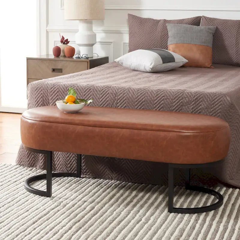 Banc ovale SAFAVIEH Sannie - 50 L x 20 P x 19 H - 50Lx20Px19H