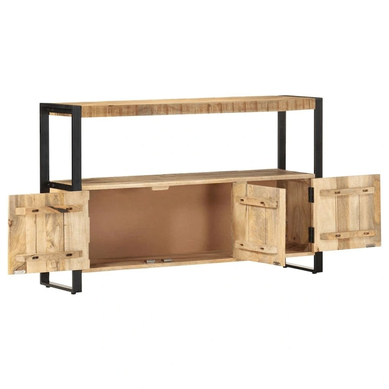 vidaXL Commode de rangement 120 x 30 x 75 cm Bois de manguier massif