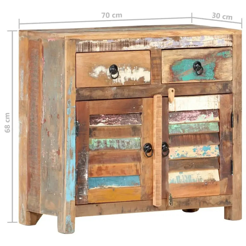 vidaXL Bahut, Armoire de Rangement avec Portes et Tiroirs, Meuble d'Appoint, Meuble de Salon