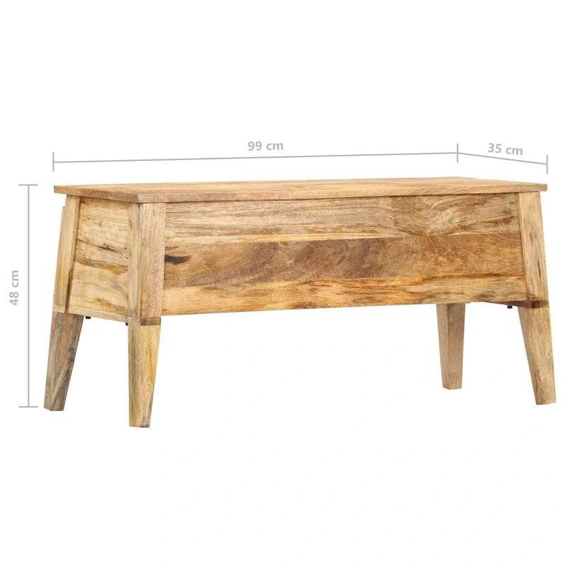 vidaXL Coffre de rangement 39x13,8x18,9 Bois de manguier massif