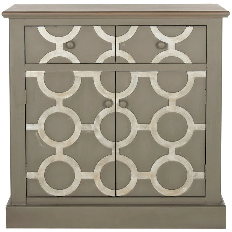 SAFAVIEH Leitha Grey Commode de rangement - 29Wx15Dx29H