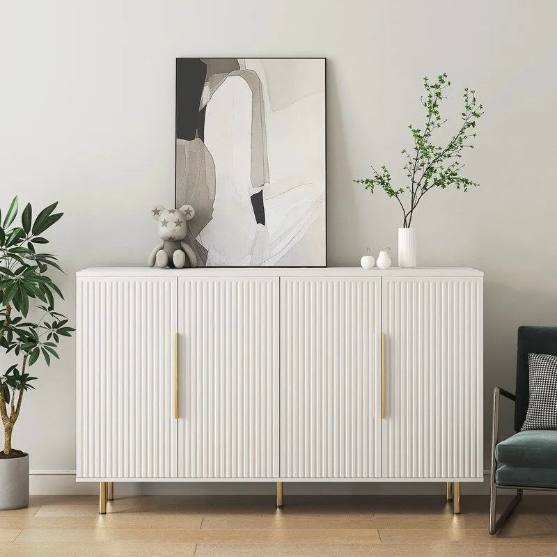 Meuble moderne de 56,69 po avec rangement et étagères réglables - S.O.
