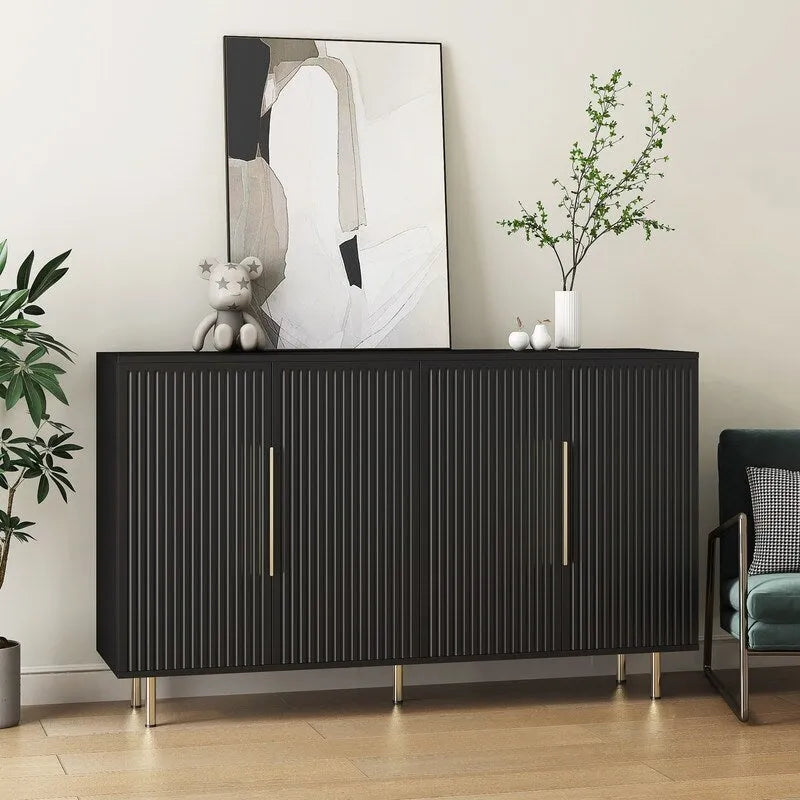 Meuble moderne de 56,69 po avec rangement et étagères réglables - S.O.