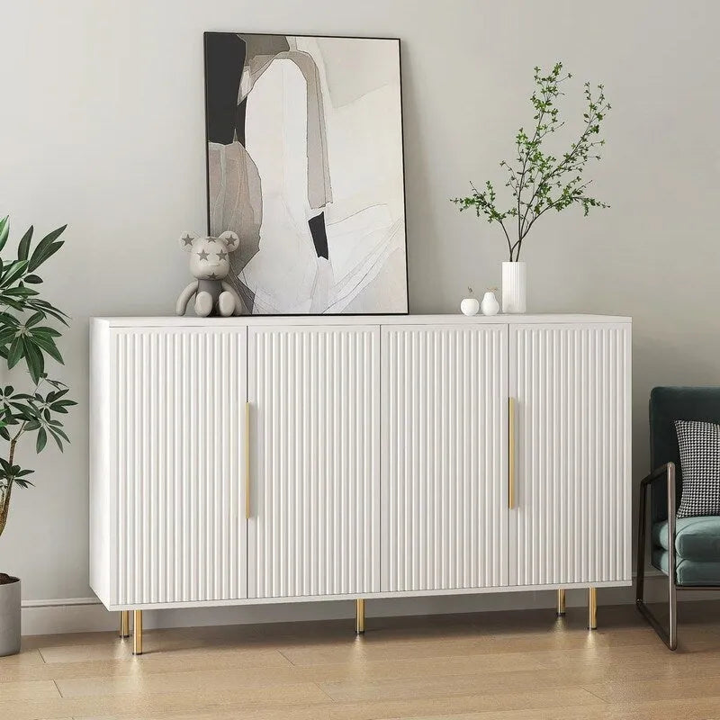 Meuble moderne de 56,69 po avec rangement et étagères réglables - S.O.