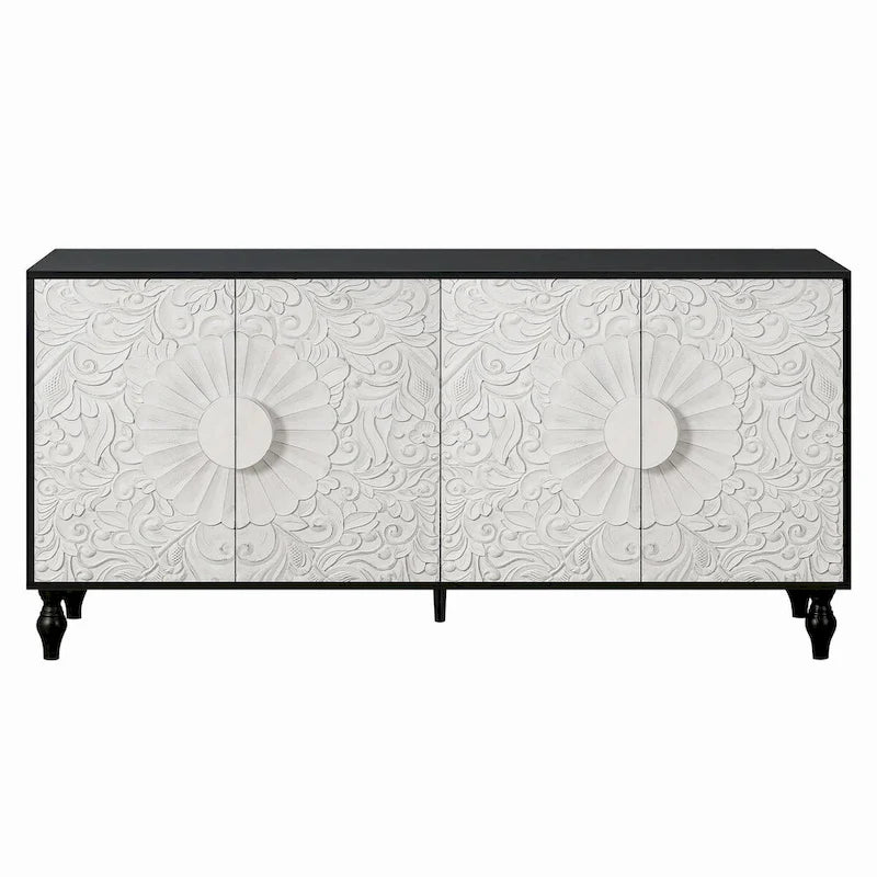 Buffet moderne avec placard de rangement à 4 portes de 62,99 W - S.O.