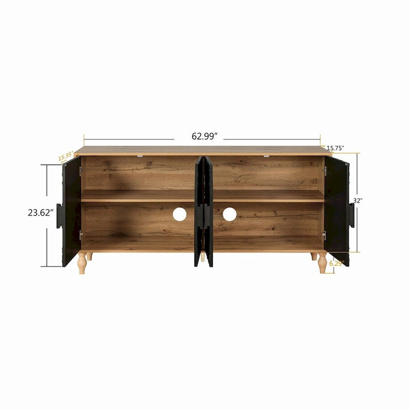 Buffet moderne avec placard de rangement à 4 portes de 62,99 W - S.O.