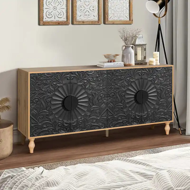 Buffet moderne avec placard de rangement à 4 portes de 62,99 W - S.O.
