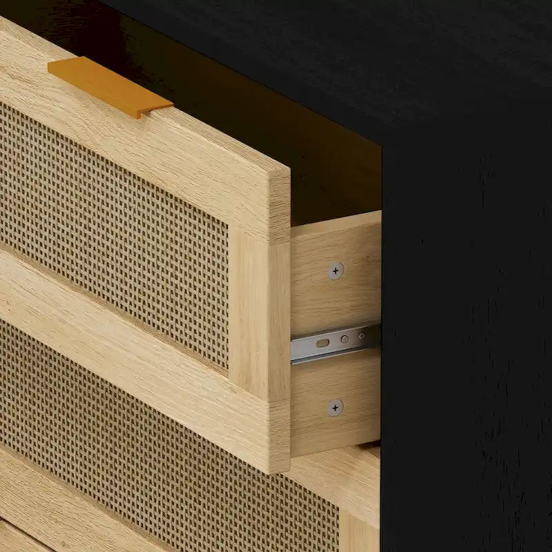Meuble de rangement en rotin à tiroirs pour chambre à coucher et salon, 31,50 po